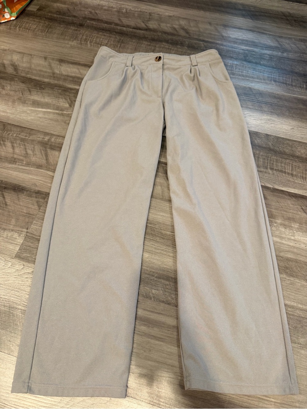 Halara Grey High Waisted Wide Leg Work Dress Pants Size L Regular